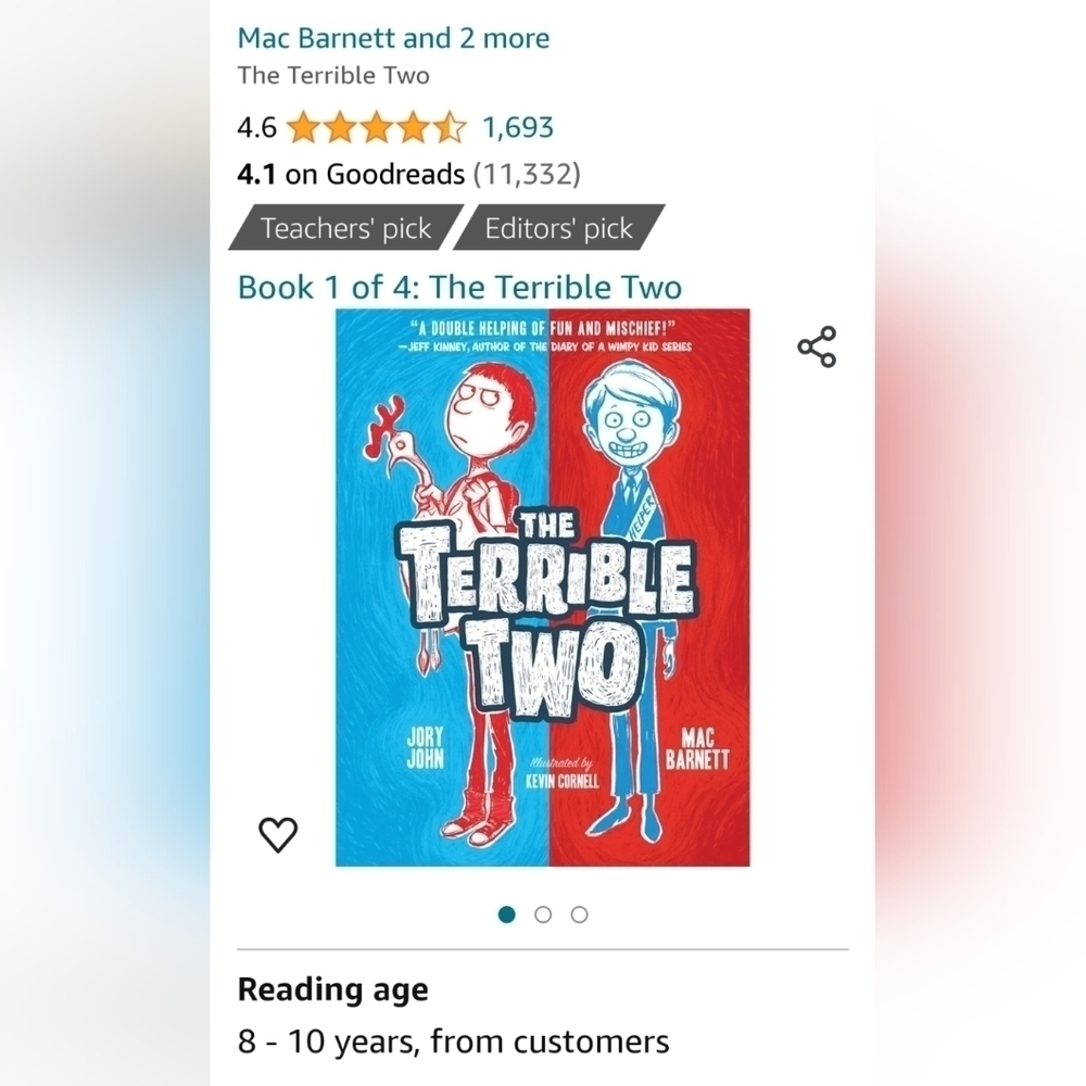 5/$20!! The terrible two, children book - Picture 4 of 4
